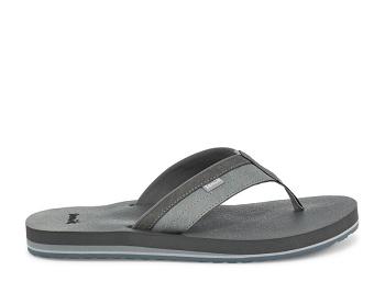 Sanuk Ziggy Water Friendly Men's Flip Flops Grey | Canada 187ILH